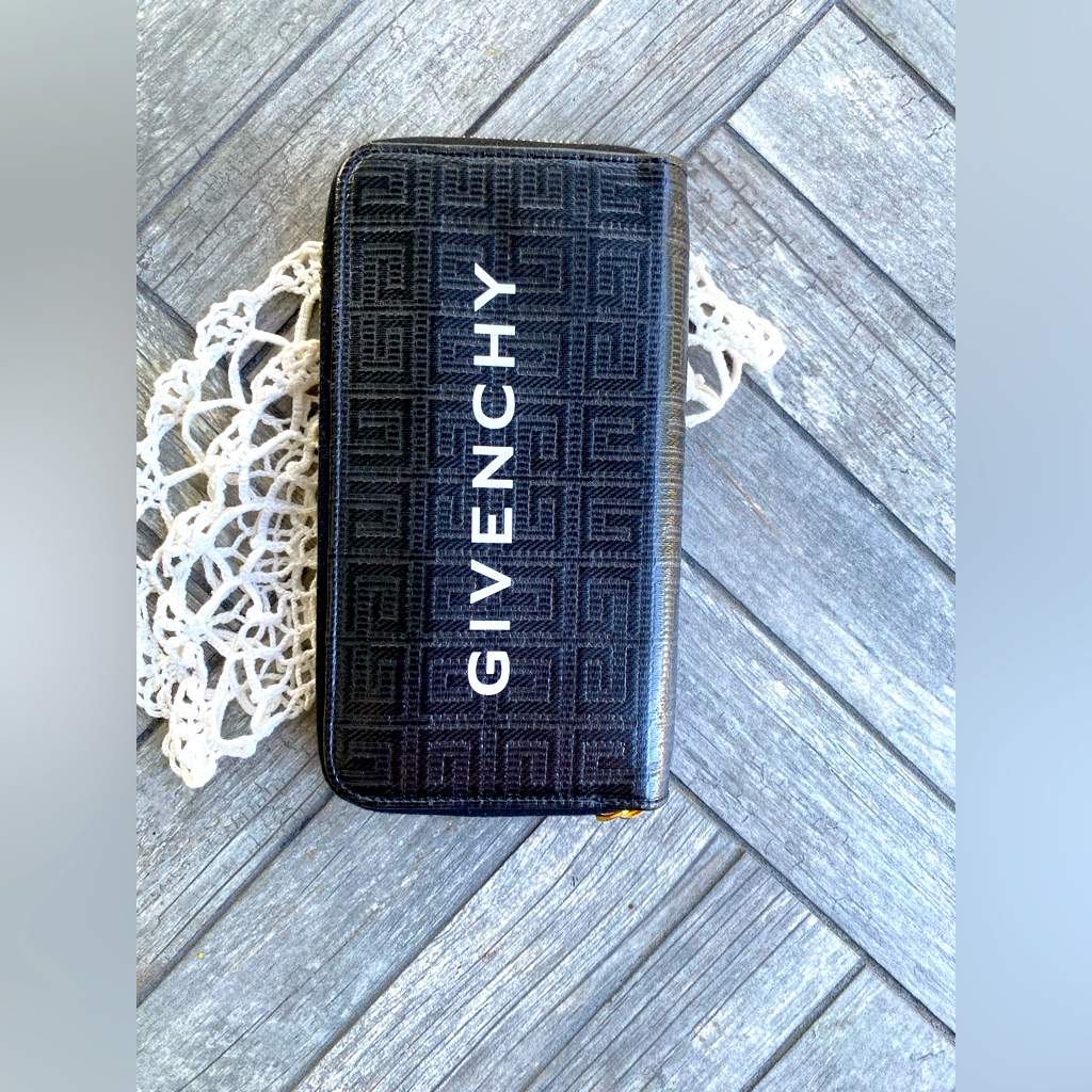 Givenchy Logo Print Zip-Around Wallet